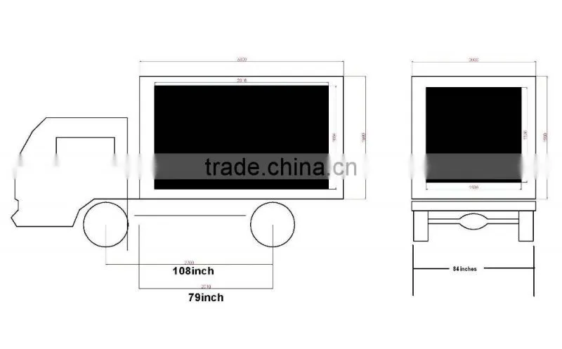 Led Advertising Truck Body With SLT Led Screen P8 For Customized