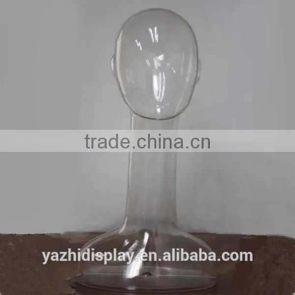 Plastic PC Transparent Fashion New long Neck Mannequin Head Display