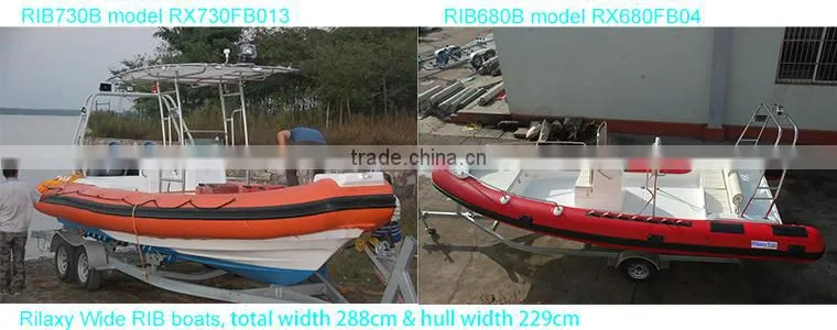 China manufacturer made new 17ft RIB rigid hypalon inflatable sport fishing boats for sale with Japan outboard engine motor