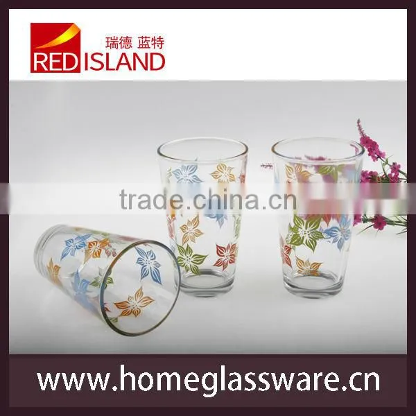 decal logo glass drinkware,glass cup ,juice glass cup