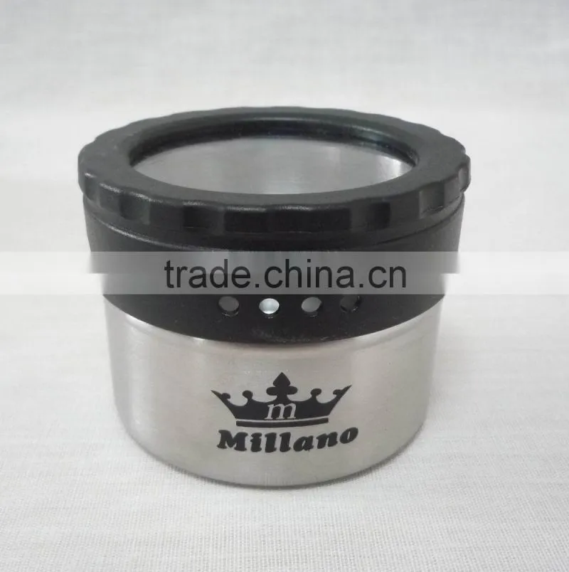 4pcs stainless steel spice jar with holder kitchenware