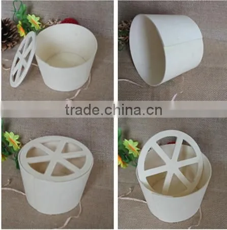 Handmade semicircle decorative art solid wooden mini ice buckets