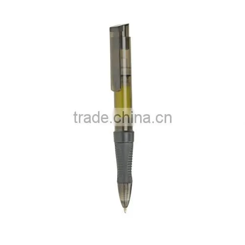 Best selling feature pen transparent ballpoint pen with sticky notes