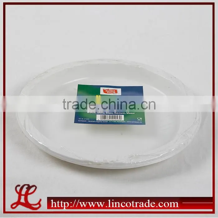 8.75 Inch White Plastic PS Round Disposable Plate