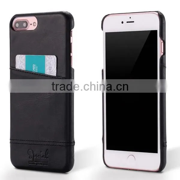Retro Leather Phone Case With Card Slot Back Cover For iPhone 6/6s/7/7 Plus