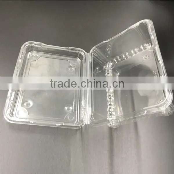 Blister large clear plastic fruit container with lid for fruit packaging