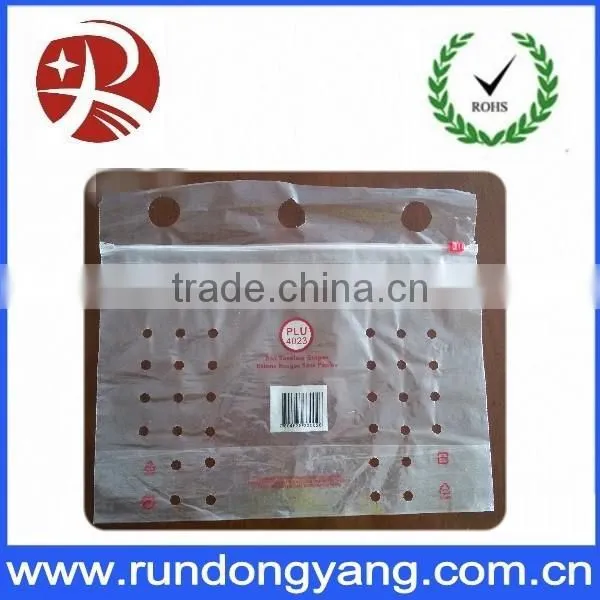 clear transparent plastic fruit packaging bag for grape