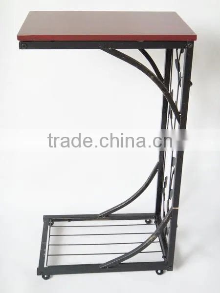 Adjustable Rolling Portable Mobile Computer Notebook Desk Stand Laptop Table
