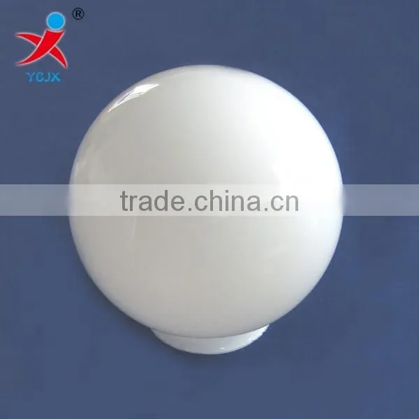 mouth blown opal white round glass globe lamp shades for sales