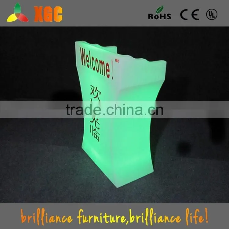 Modern design PE plastic led light bar table Plastic LED bar table/led light table