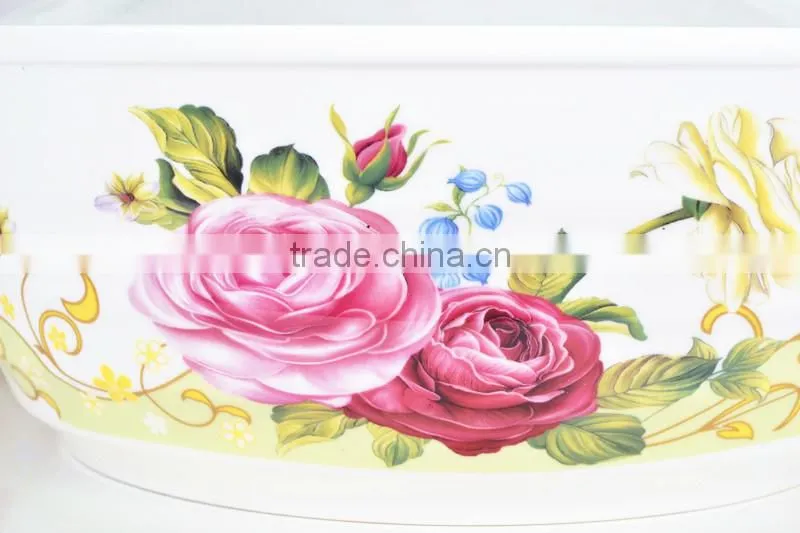 10" porcelain microwave pot with glas lid