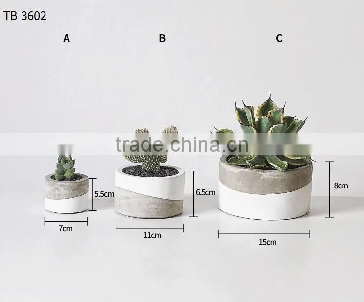 Colour Block Planter Concrete Plant Pot Indoor Planter Succulent Pot