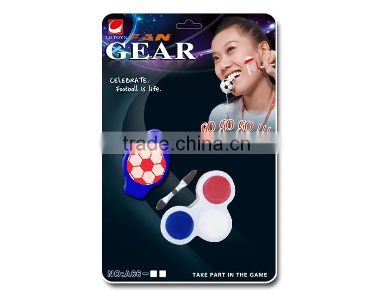 Face paint with whistle, Promotion whistle, blue white red face paint