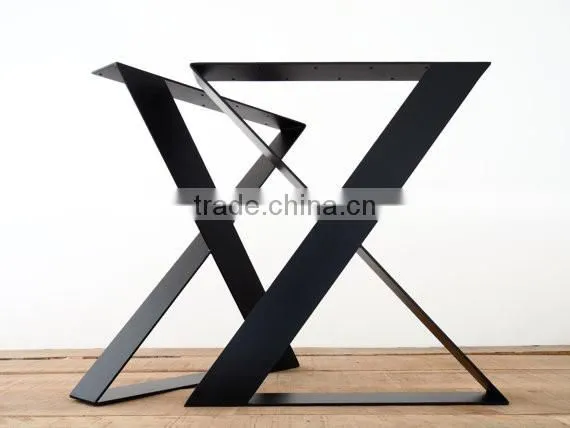 Home furniture simple design X shape metal legs for dining table