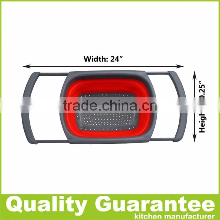 Collapsible Silicone Colander high quality silicone strainer kitchen strainer