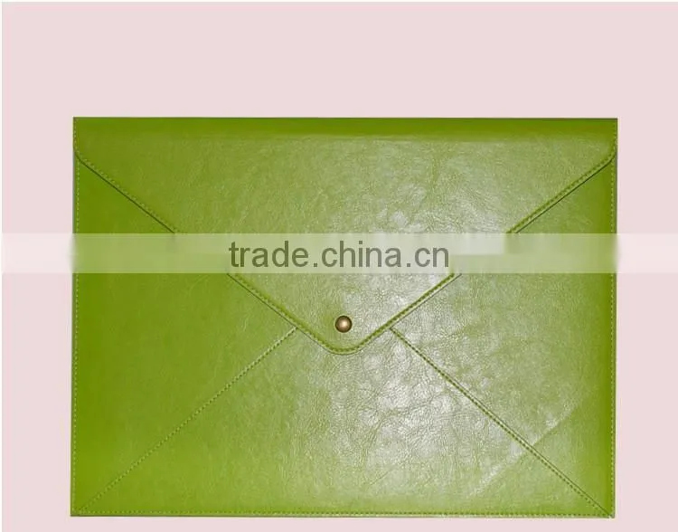 Computer bag laptop PU leather waterproof briefcase rolling men laptop bag