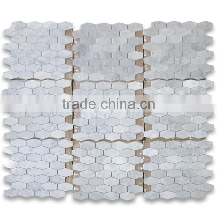 MM-CV265 Best sell interior wall designs natural stone long hexagon mosaics