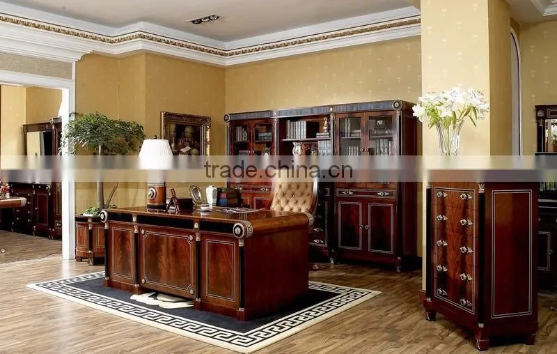 Office Furniture set ;Hand carved wooden office furniture,Antique Office Desk Set,Office Desk,Chair, File Cabinet (BG600036)