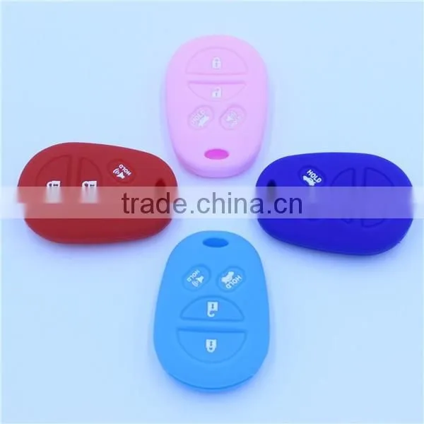 Silicone fob keys jacket fit for TOYOTA Solara Sienna Remote Key Case 4 Button