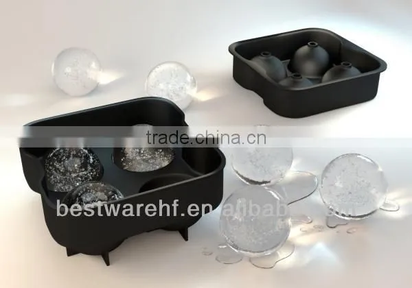 Novelty silicone Sphere Ice Ball Maker | Classic Black pop Silicone Ice Ball Mold