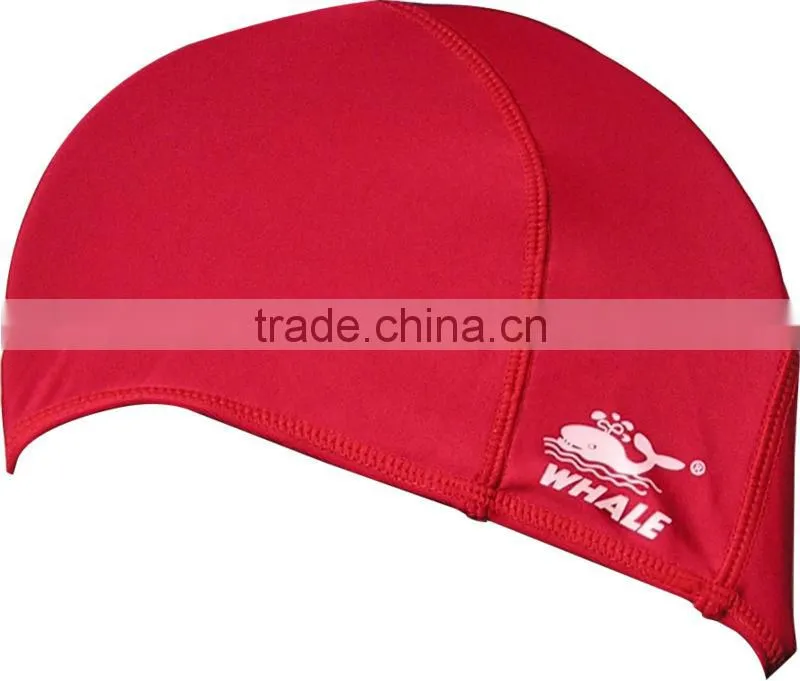 China factory wholesale cheap fabric swimming hats lycra swim cap