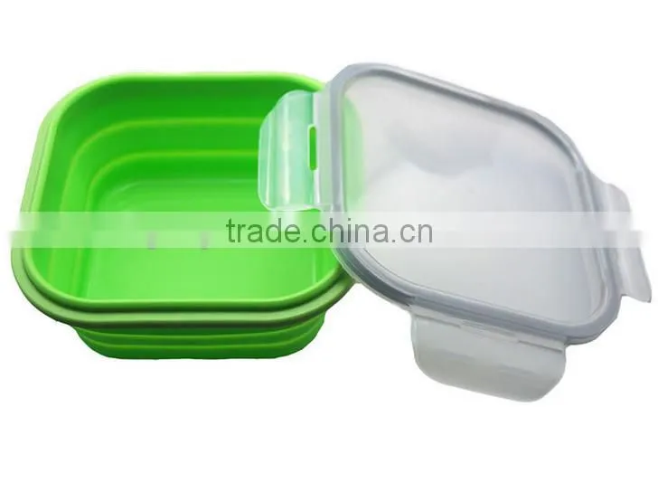 The Three Compartment Eco Silicone Collapsible Lunch Box