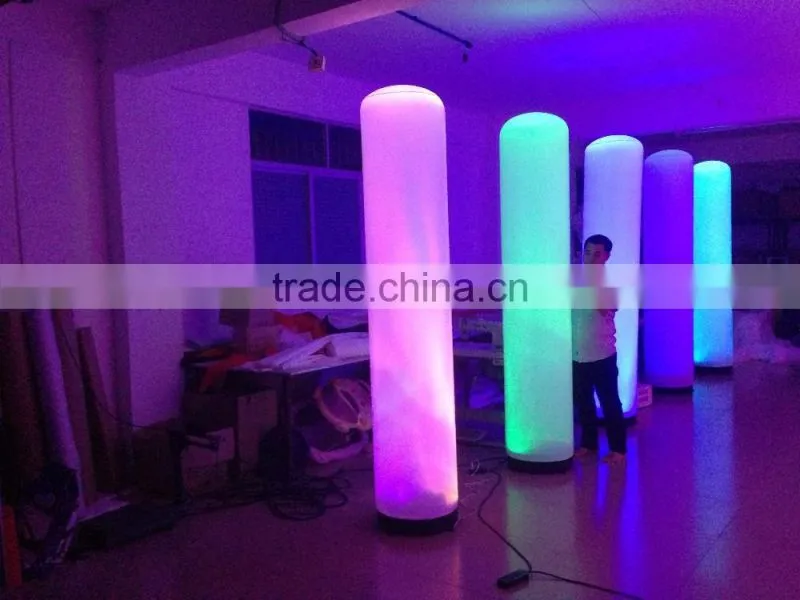 advertising inflatable light box, glowing inflatable pillars