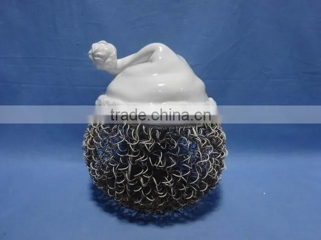 owl decorations Porcelain with iron XMAS decorations