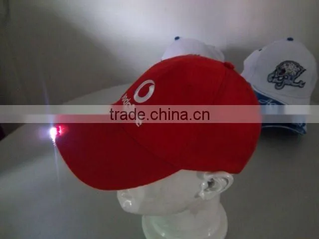 6 panels LED caps with 3pcs of leds with EMB logo