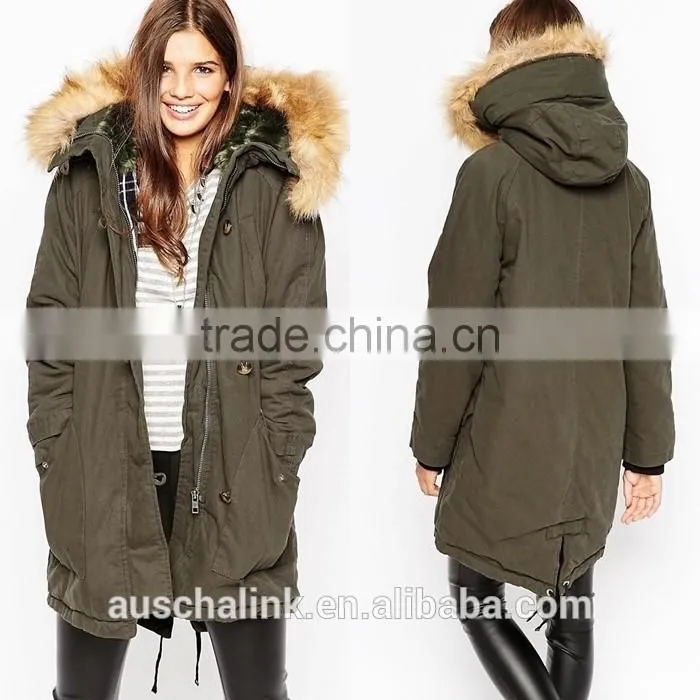 OEM service women cheap winter keep warm parka coats