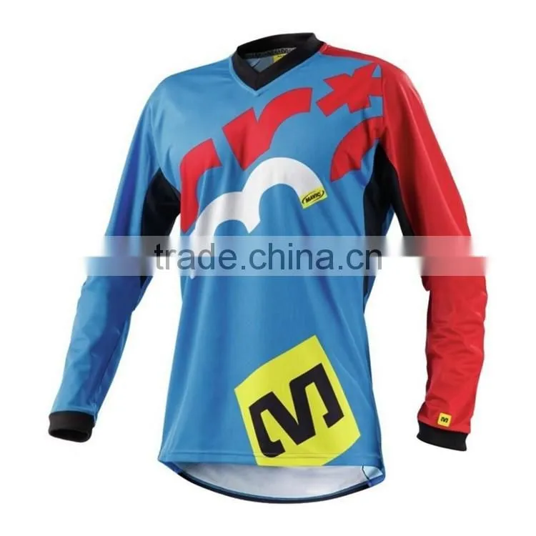 Sublimation printed baggy long/short sleeve downhill jersey with OEM designs