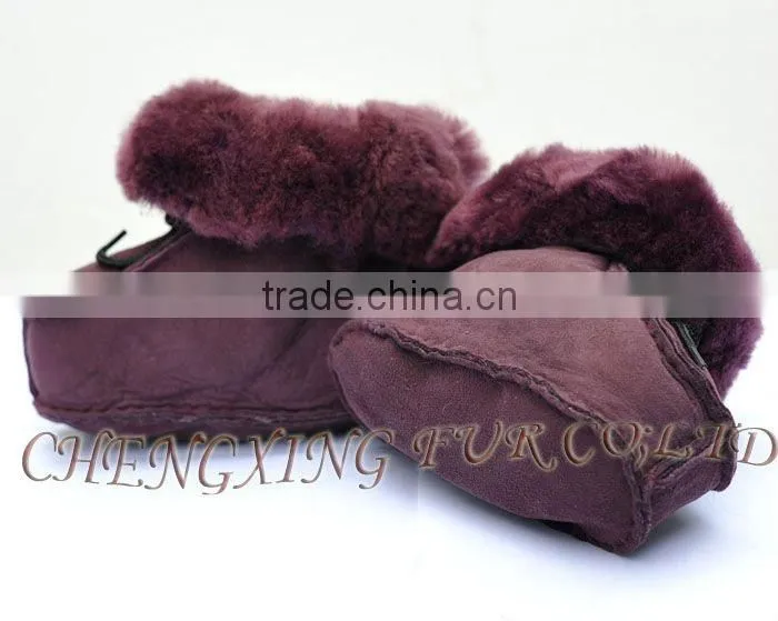 CX-SHOES-05 Genuine Sheared Sheep Skin Funny Baby