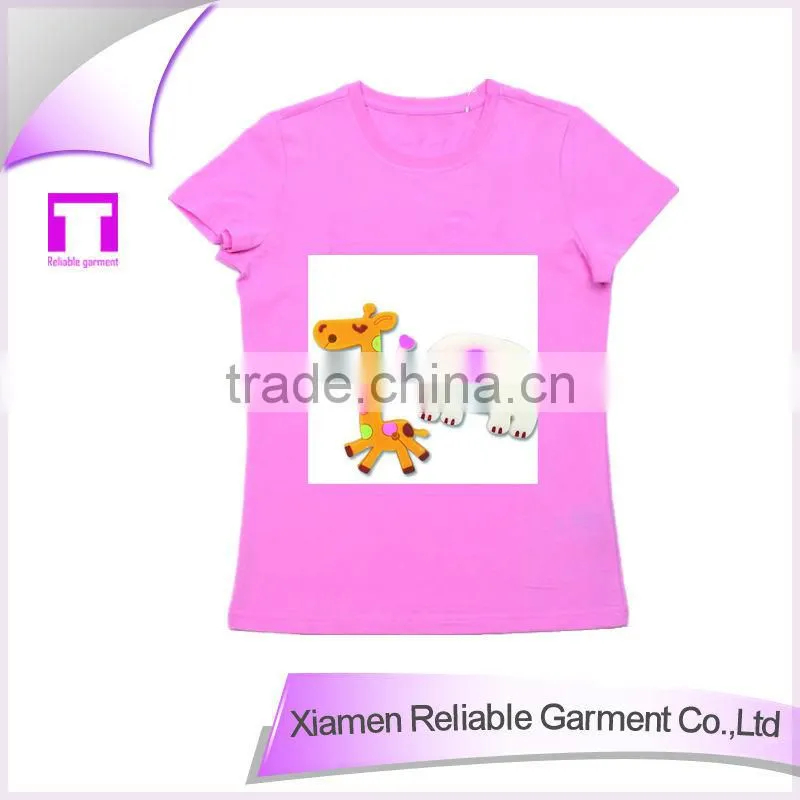 Hot!2016 fashion 100% cotton light up t shirts for kids cartoon pattern
