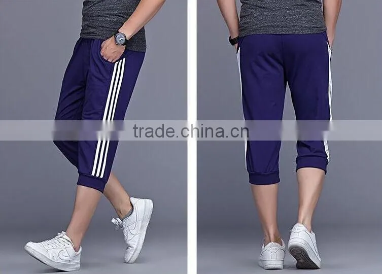 custom made cheap designer mans capri training pants men running sport pants