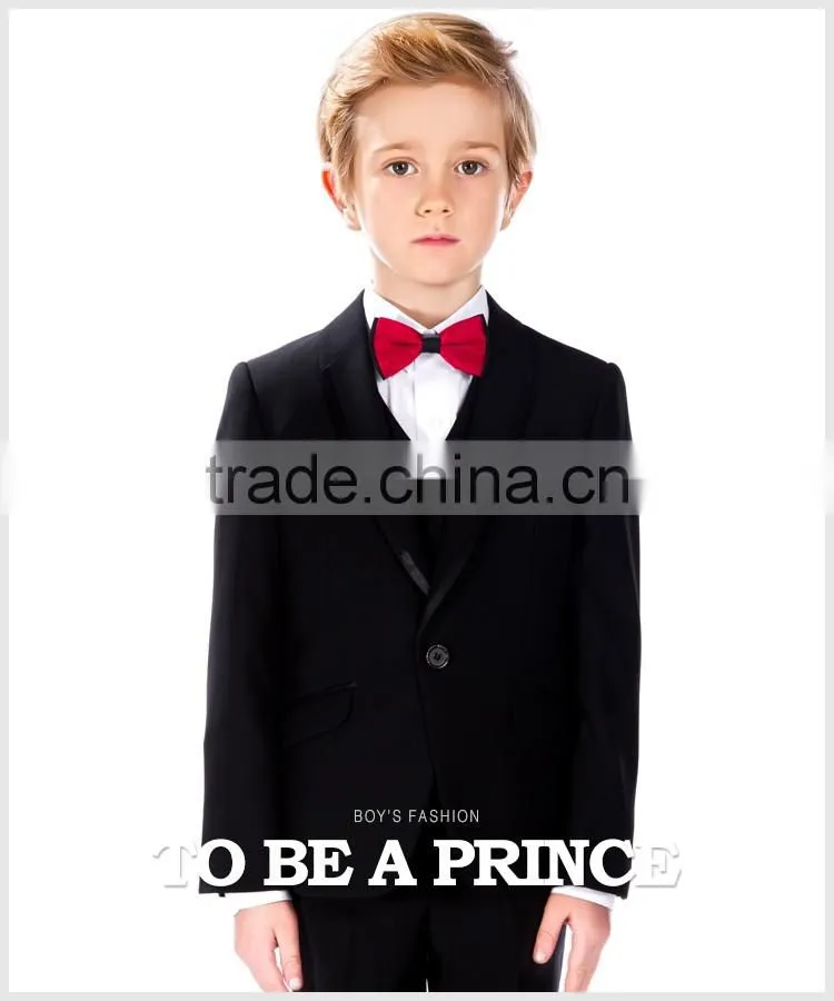 ELPA NXB0045 formal designer slimming wholesale black 3 piece kids boys suits