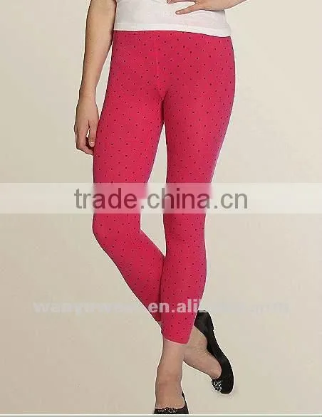 yong girl seamless jacquard dots leggings