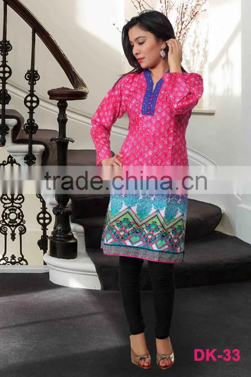 Black & White Latest kurti designs for girls for stitching 2014