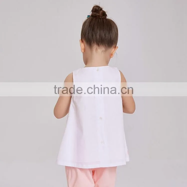 Custom Polka Dot Print Front Lace Sleeveless Undershirt for Girls