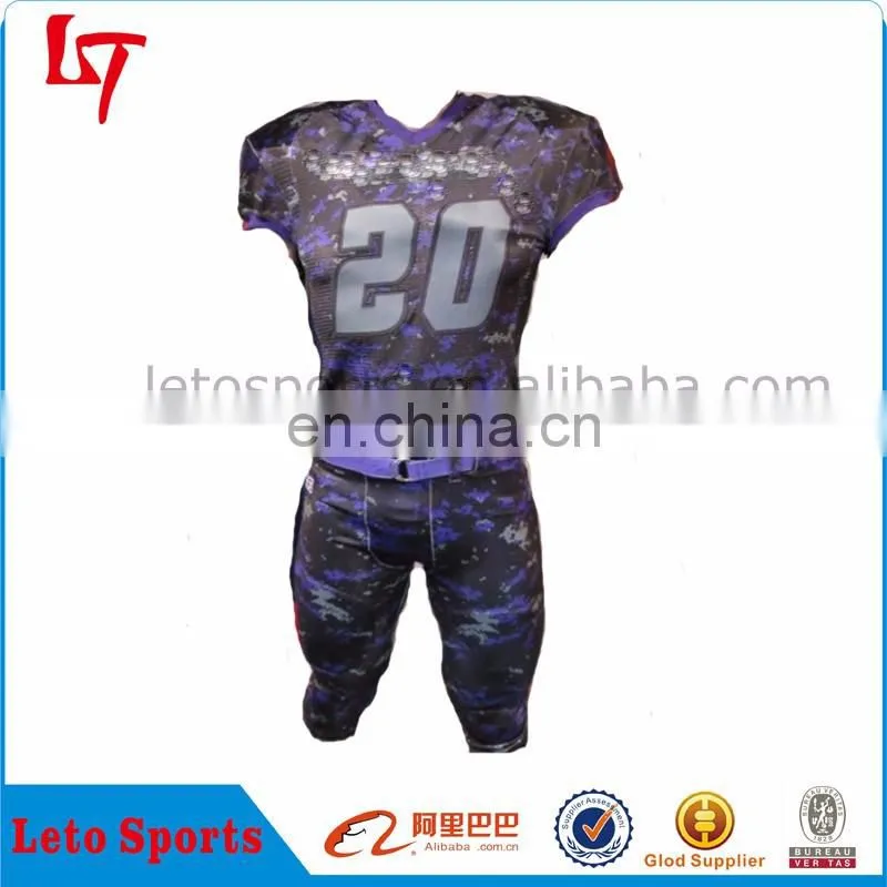 Polyester Spandex Custom Sublimated Senators Camo American Football Uniform
