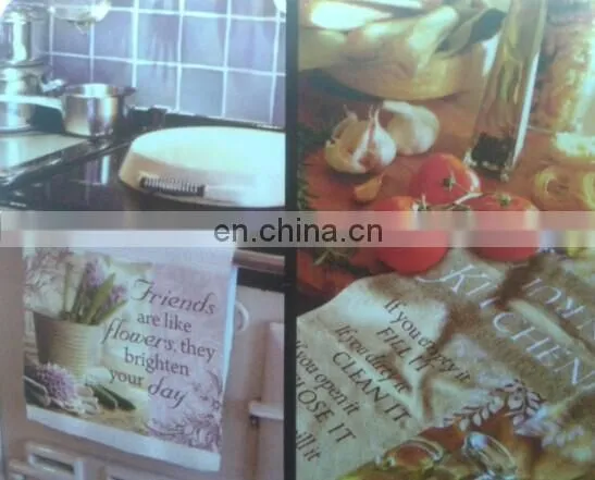 decorative microfiber towel with custom printing for kitchen use