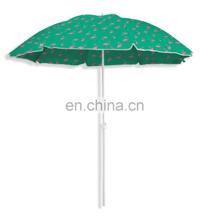 Printing Striped Outdoor Beach Umbrella Garden Tilt Parasol