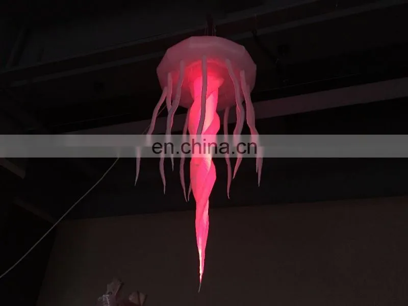 Purple inflatable jellyfish scaleph LED light, decoration for trade show