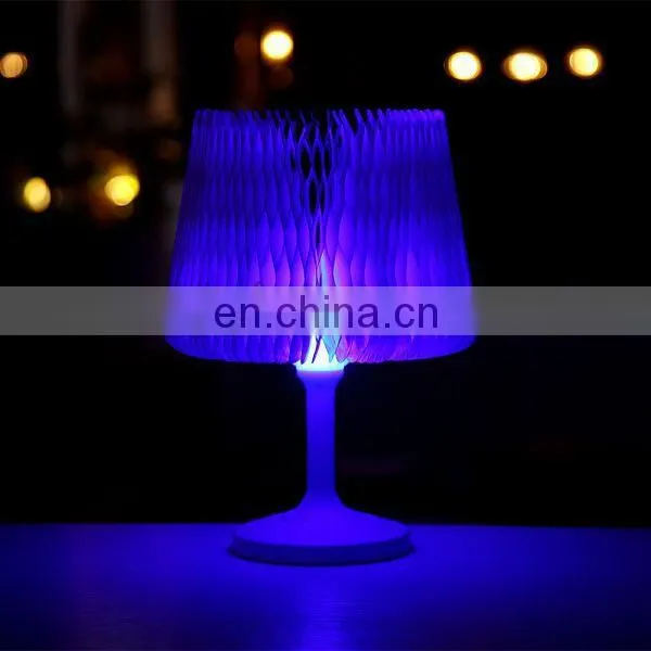 Color Changing Shape Changing USB Desk Lamp Rechargeable LED Table Lamp, Paper Folding Night Light, Bedroom Party Bedside Lamp