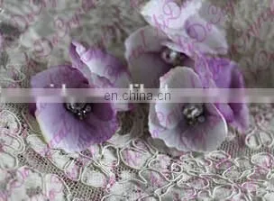 Aidocrystal light purple flower hair clip,handmade hair pins wedding fascinators