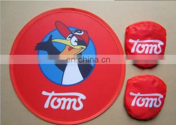 Collapsible nylon frisbee exercise flying disc