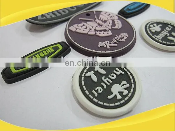 Custom OEM design 3d silicone patches and hangtag
