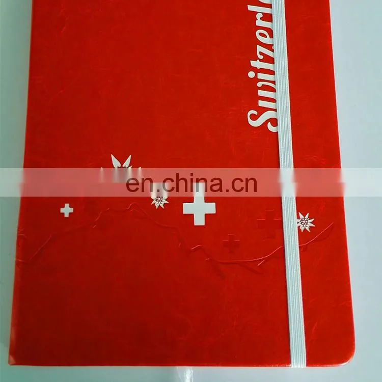 promotion gift writing wholesale customized OEM brand PU notebook organizer with elastic strap