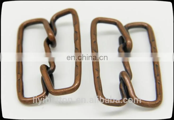 customized zinc alloy metal belt buckle for decoration, light black nickel garment buckle