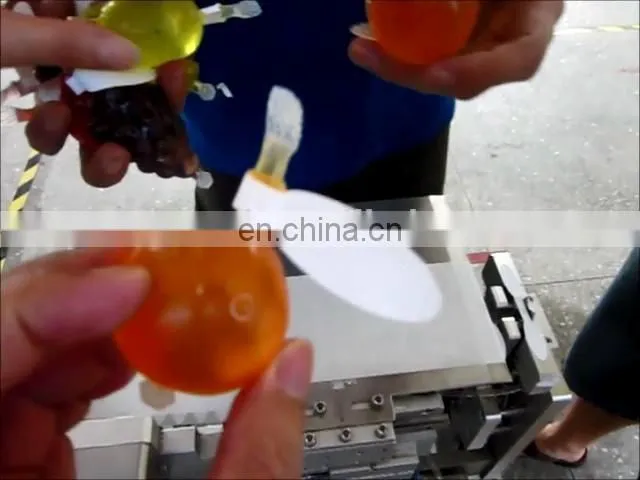 Ice pop half fold label machine