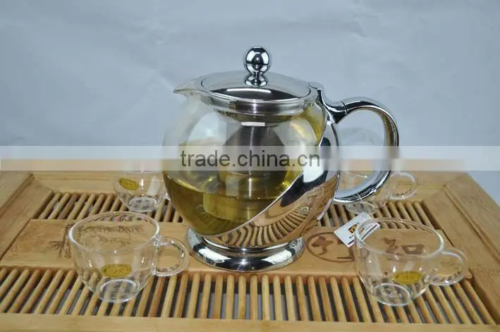 1200ml glass teapot with infuser,big volume 6406